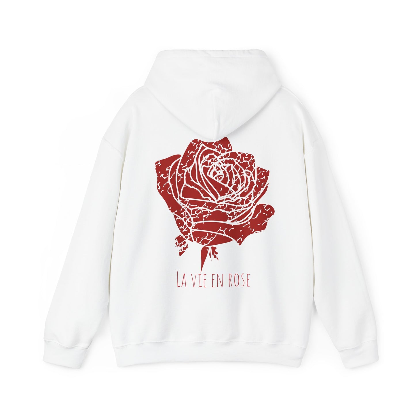 La Vie en Rose Front/Back Printed Hoodie Sweatshirt