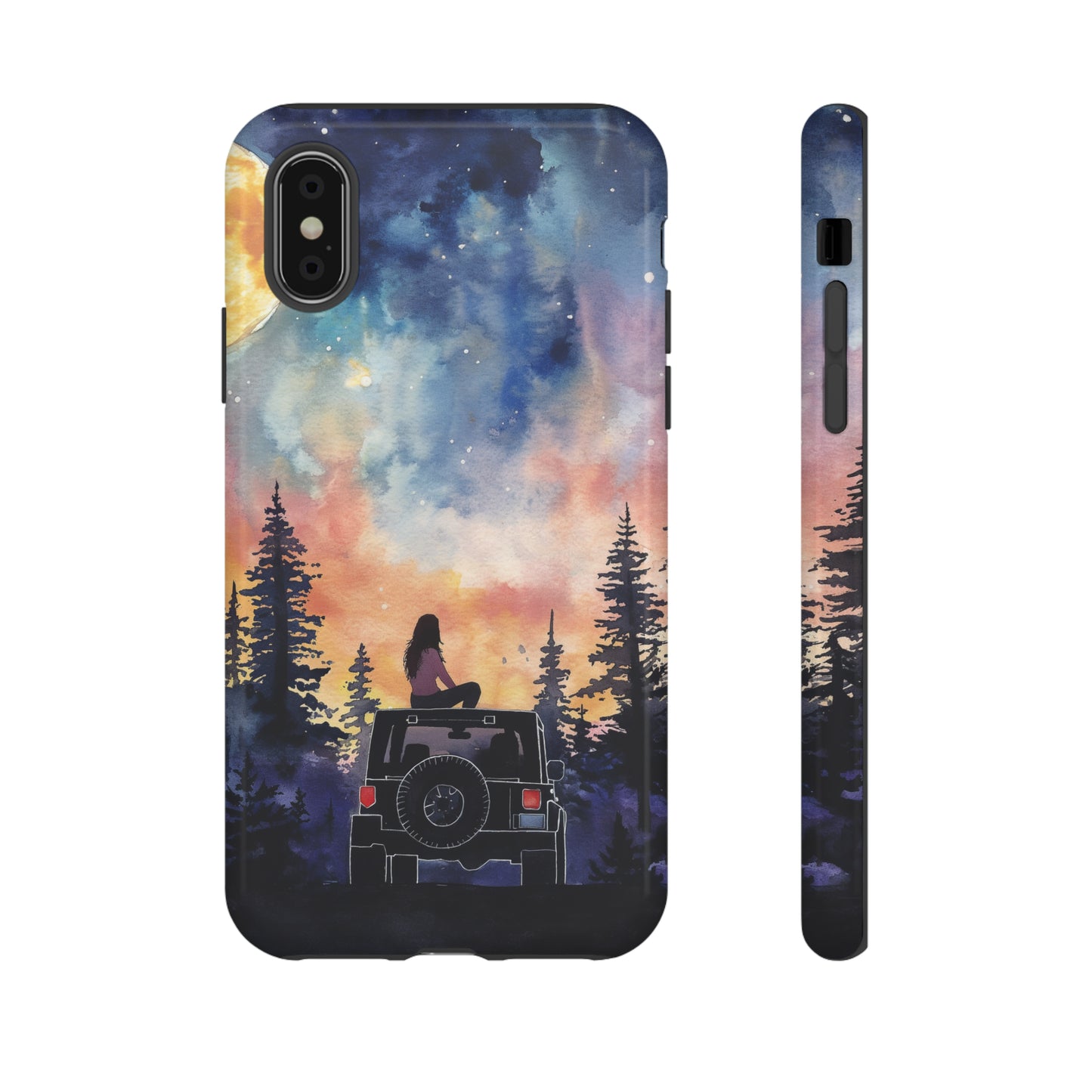 Truck-Girl Stargazer Watercolor Tough Phone Case