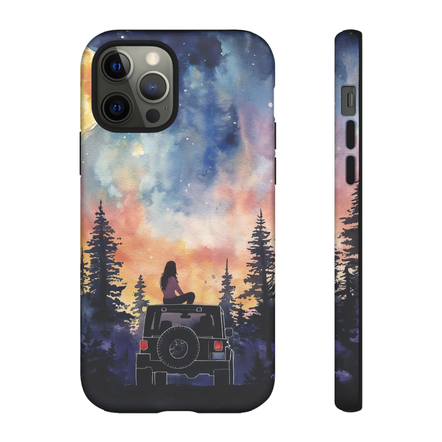 Truck-Girl Stargazer Watercolor Tough Phone Case