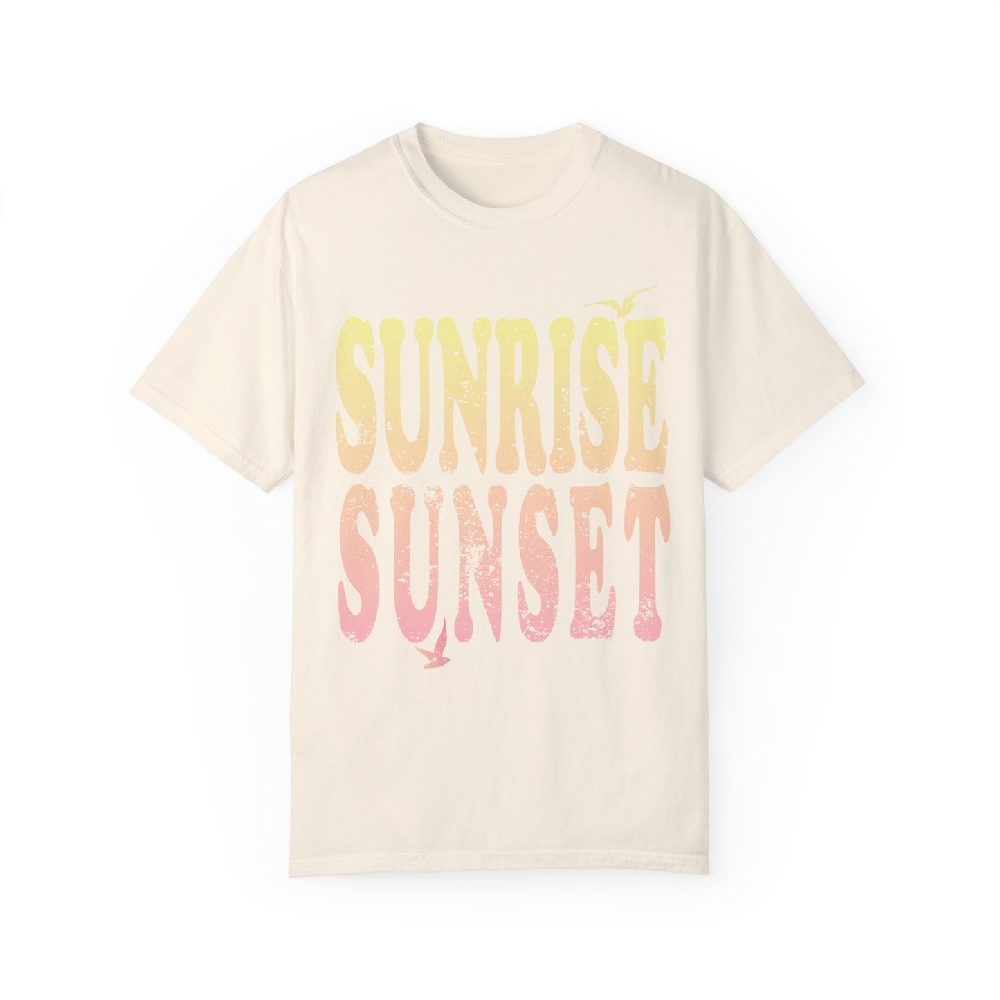 Sunrise Sunset Distressed Ombre Tee Unisex Garment-Dyed T-shirt