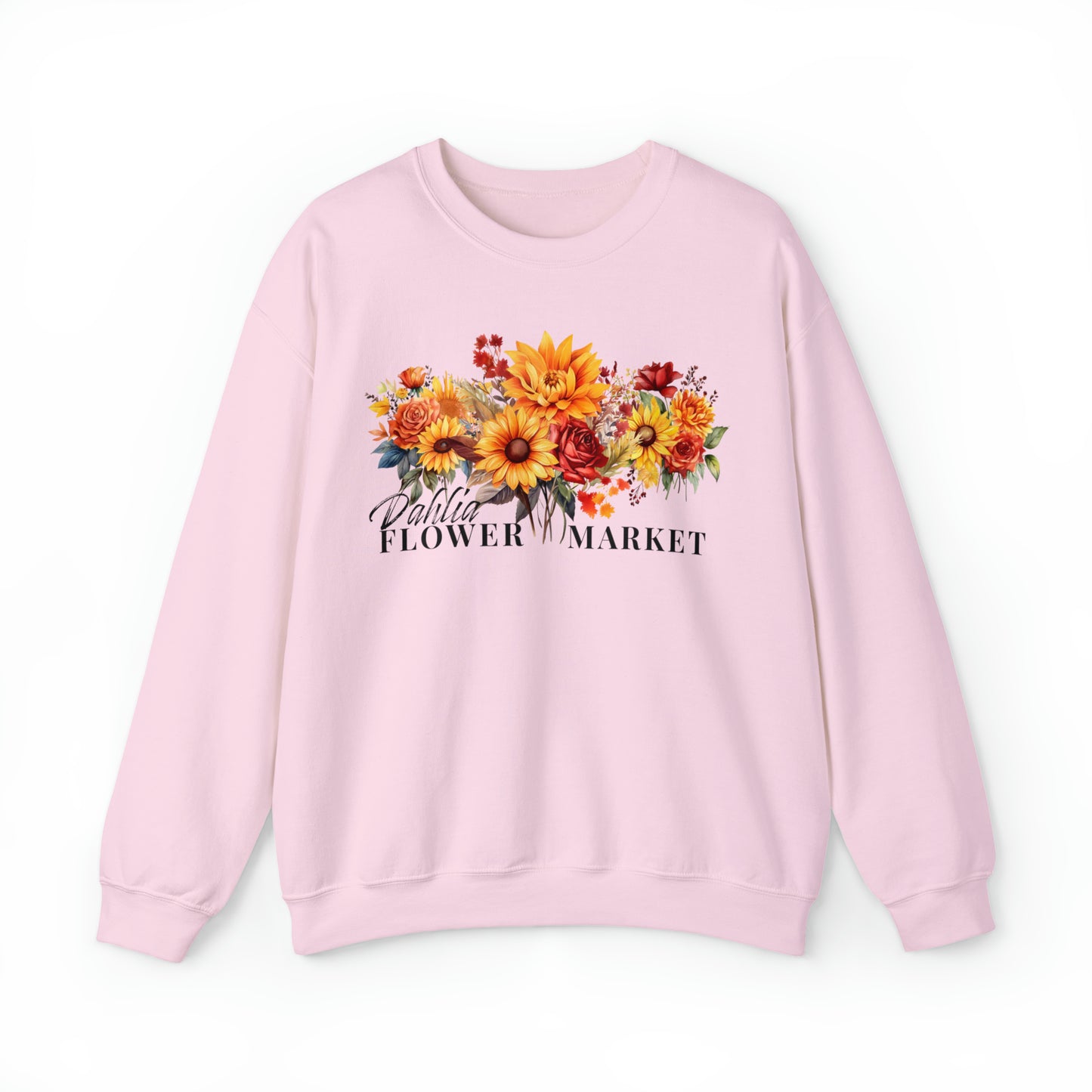 Dahlia Fall Flower Market Unisex Heavy Blend™ Crewneck Sweatshirt