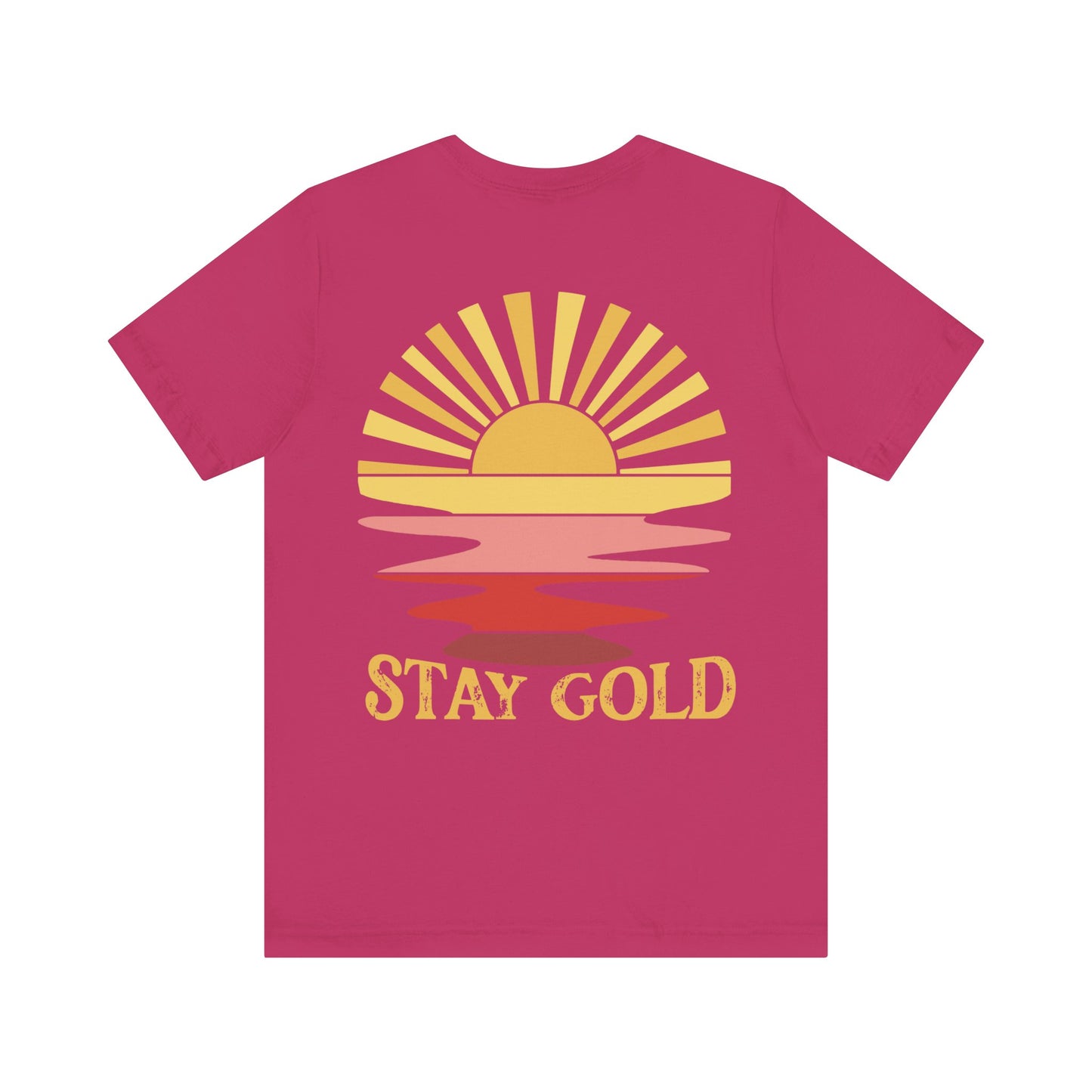 Stay Gold Pink Sunset Unisex Jersey Short Sleeve Tee, Books, outsider, graphic tee, summer