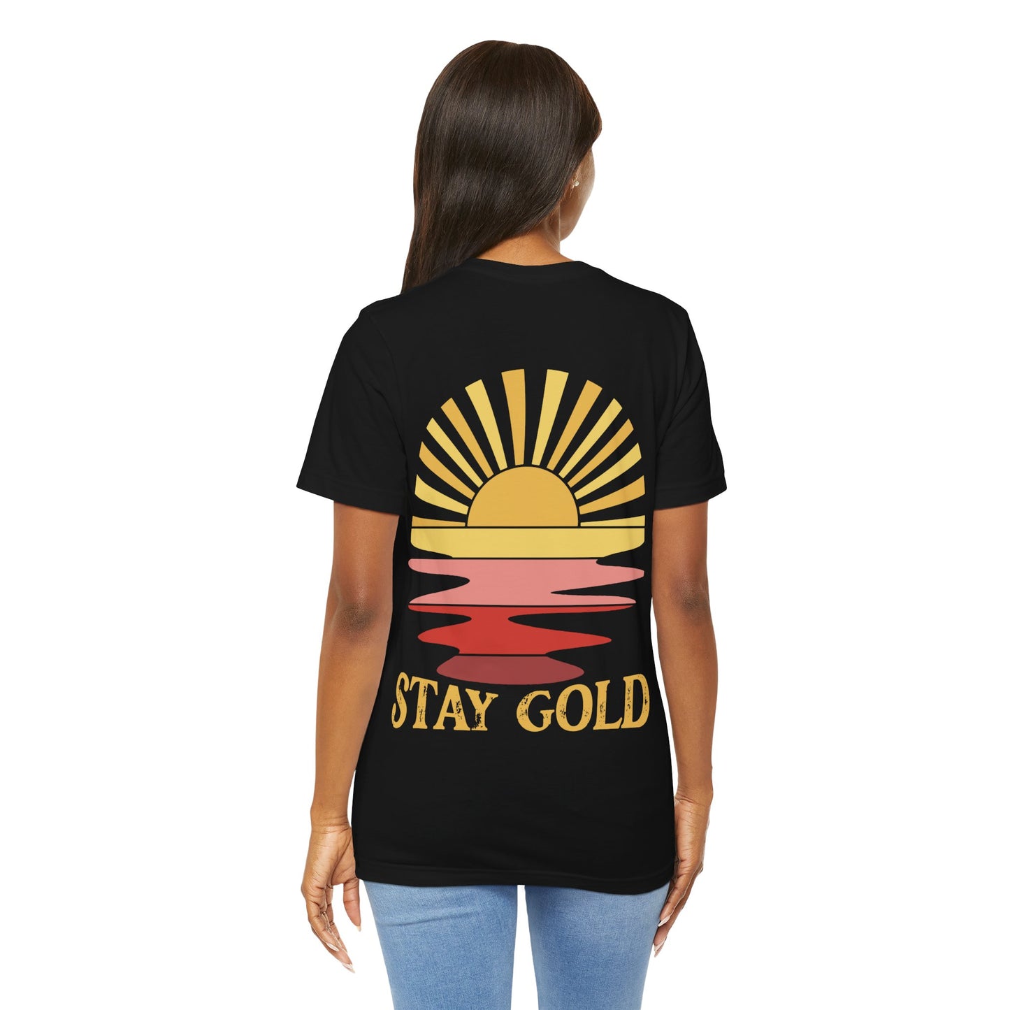 Stay Gold Pink Sunset Unisex Jersey Short Sleeve Tee, Books, outsider, graphic tee, summer