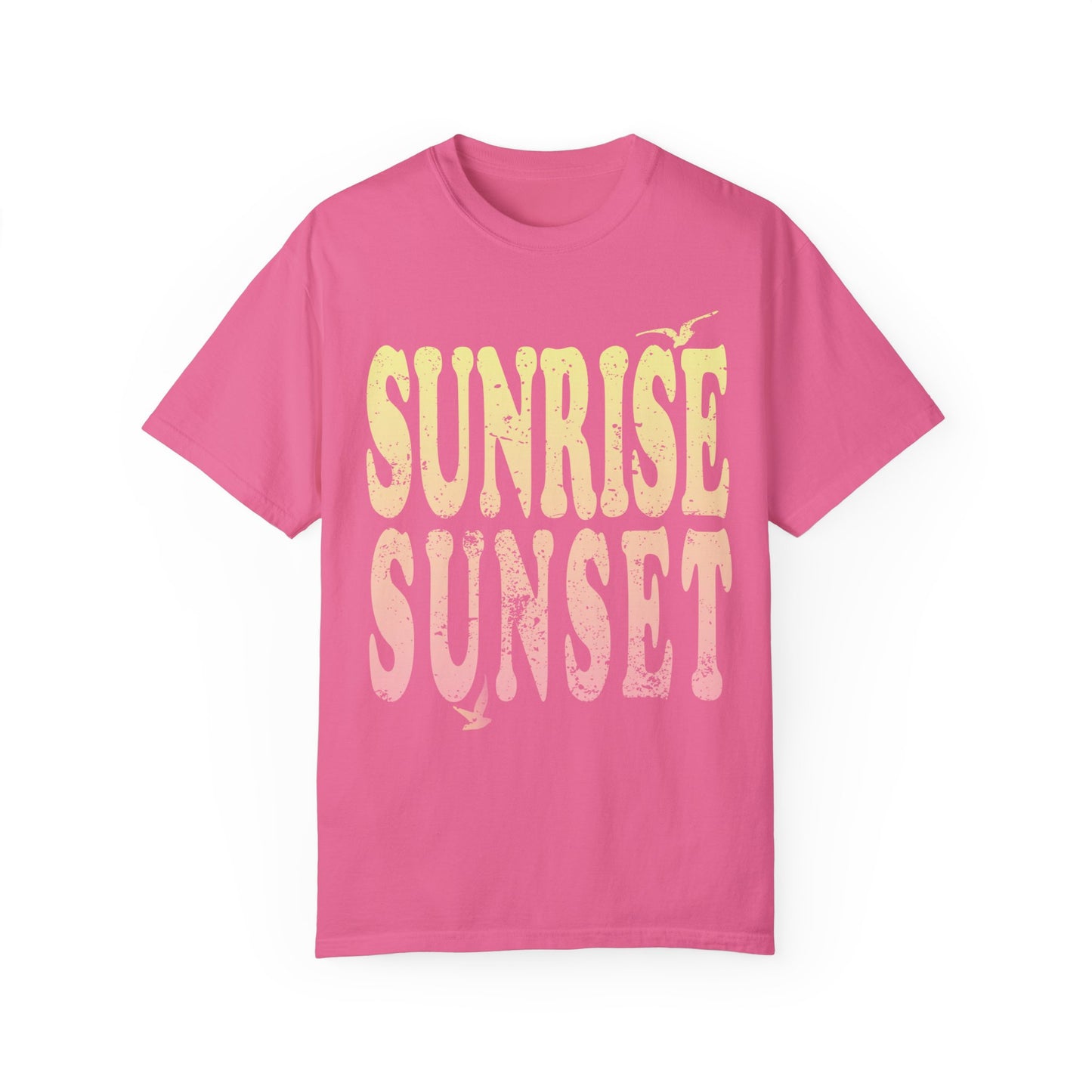 Sunrise Sunset Distressed Ombre Tee Unisex Garment-Dyed T-shirt