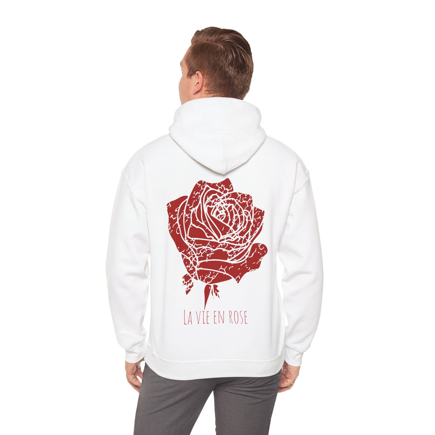 La Vie en Rose Front/Back Printed Hoodie Sweatshirt