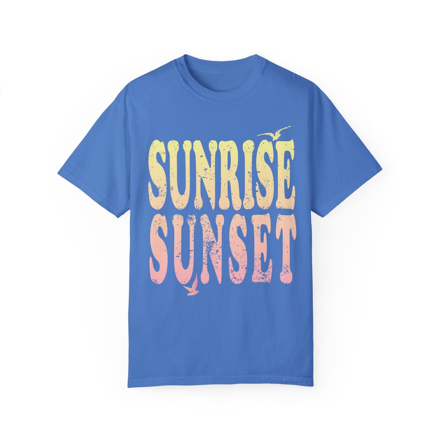 Sunrise Sunset Distressed Ombre Tee Unisex Garment-Dyed T-shirt