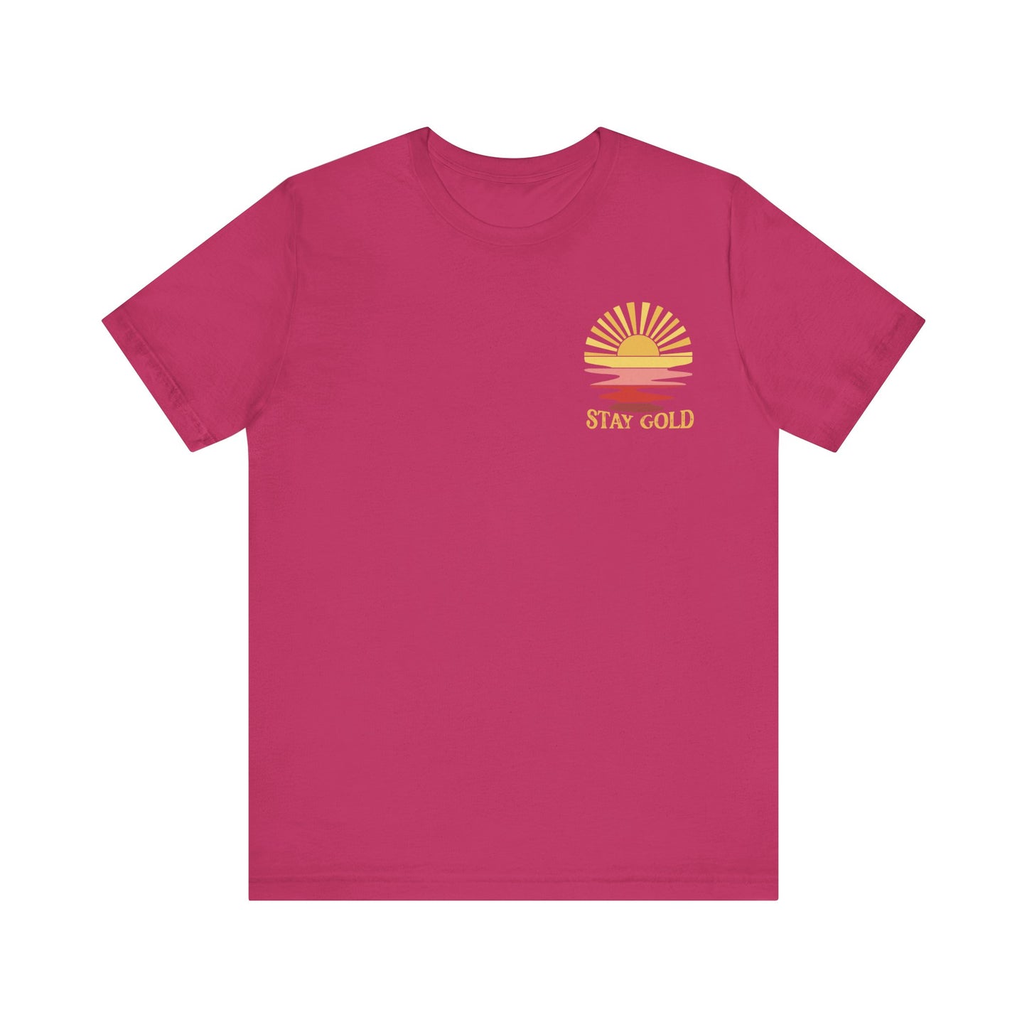 Stay Gold Pink Sunset Unisex Jersey Short Sleeve Tee, Books, outsider, graphic tee, summer