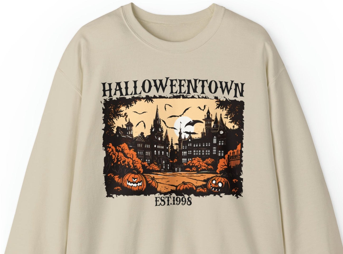 Vintage Halloween Halloweentown Graphic Crewneck Sweatshirt, Cult Classic Vintage TV Shirt