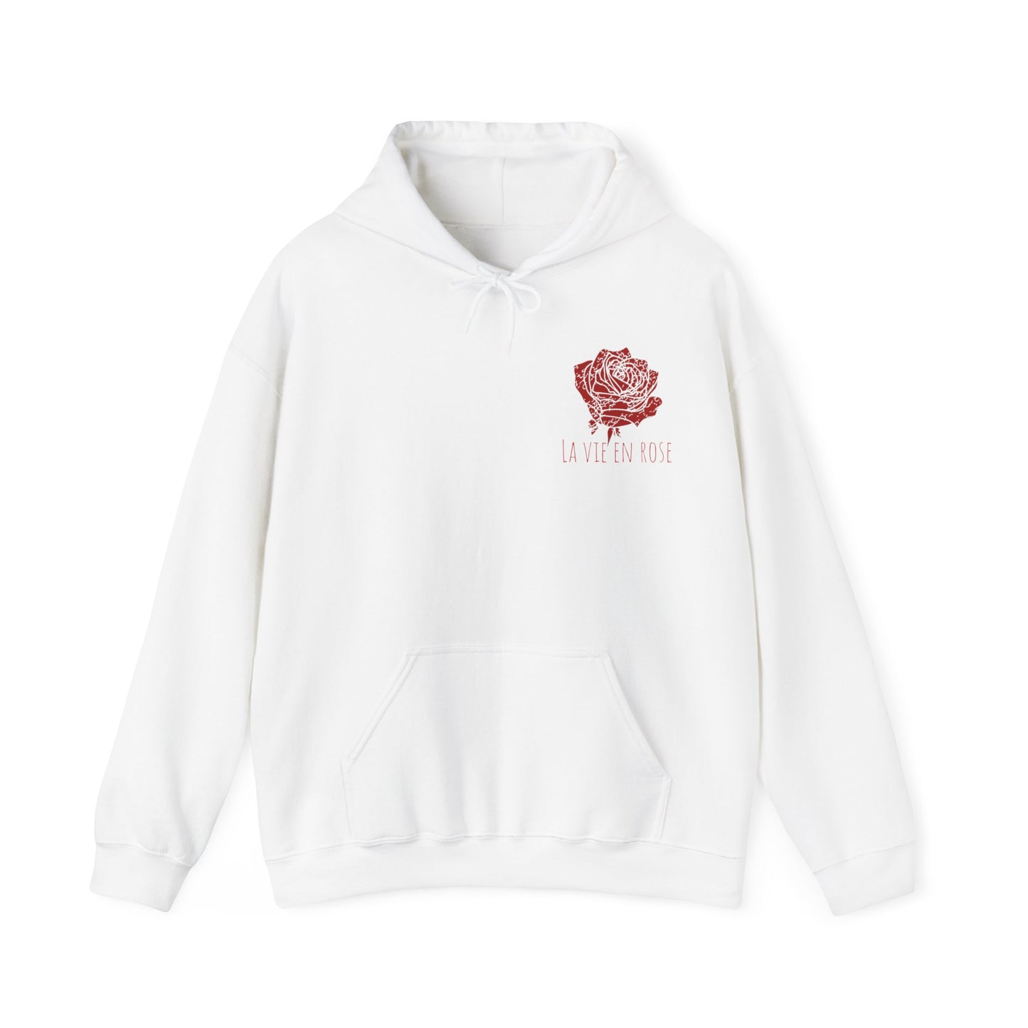 La Vie en Rose Front/Back Printed Hoodie Sweatshirt