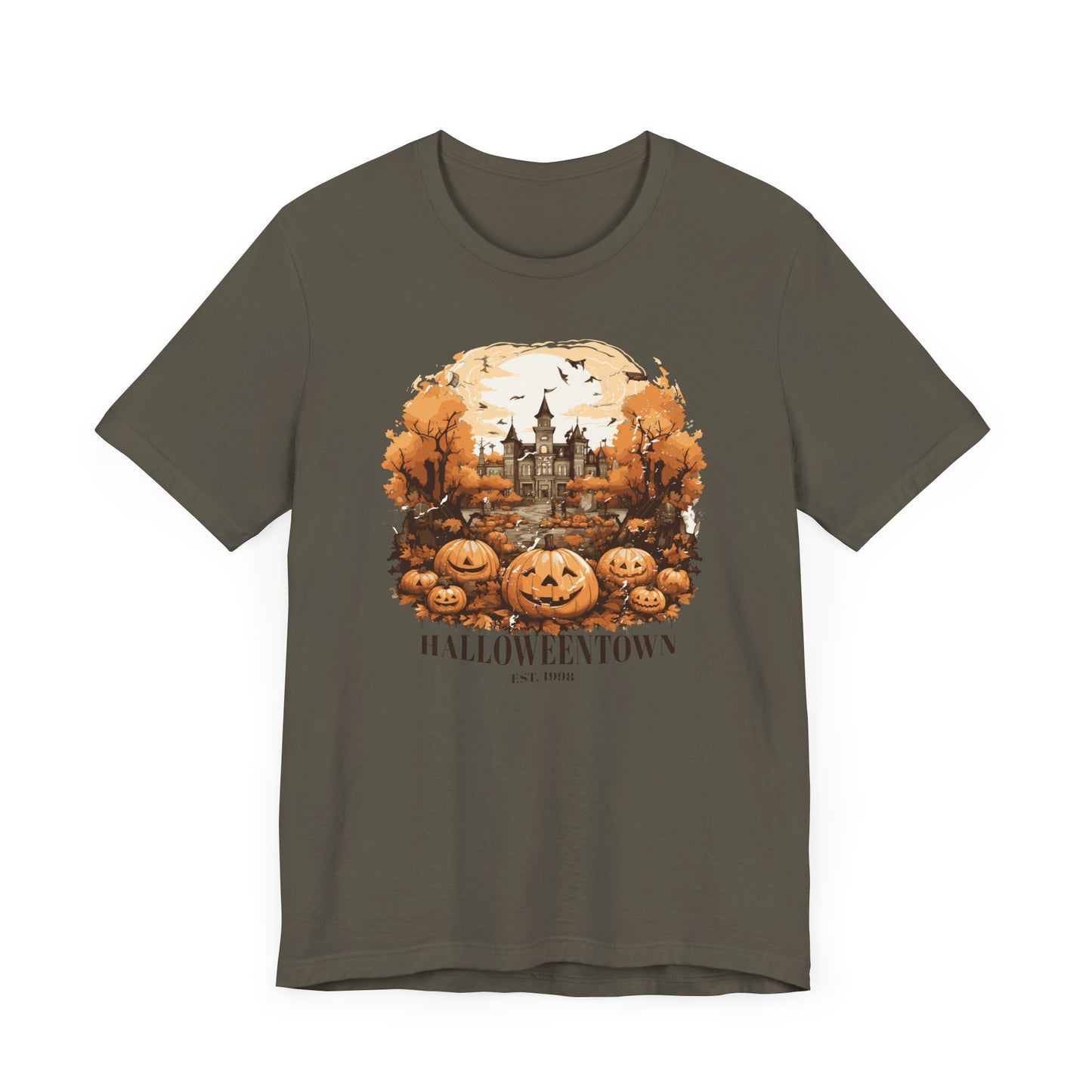 Halloweentown Vintage Graphic Tee, Unisex Jersey Short Sleeve Halloween Tee