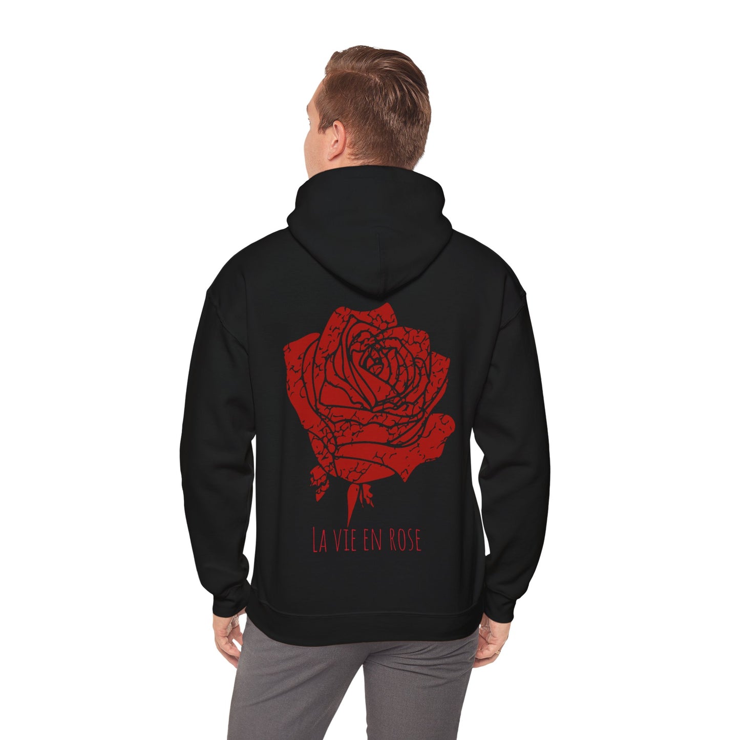 La Vie en Rose Front/Back Printed Hoodie Sweatshirt