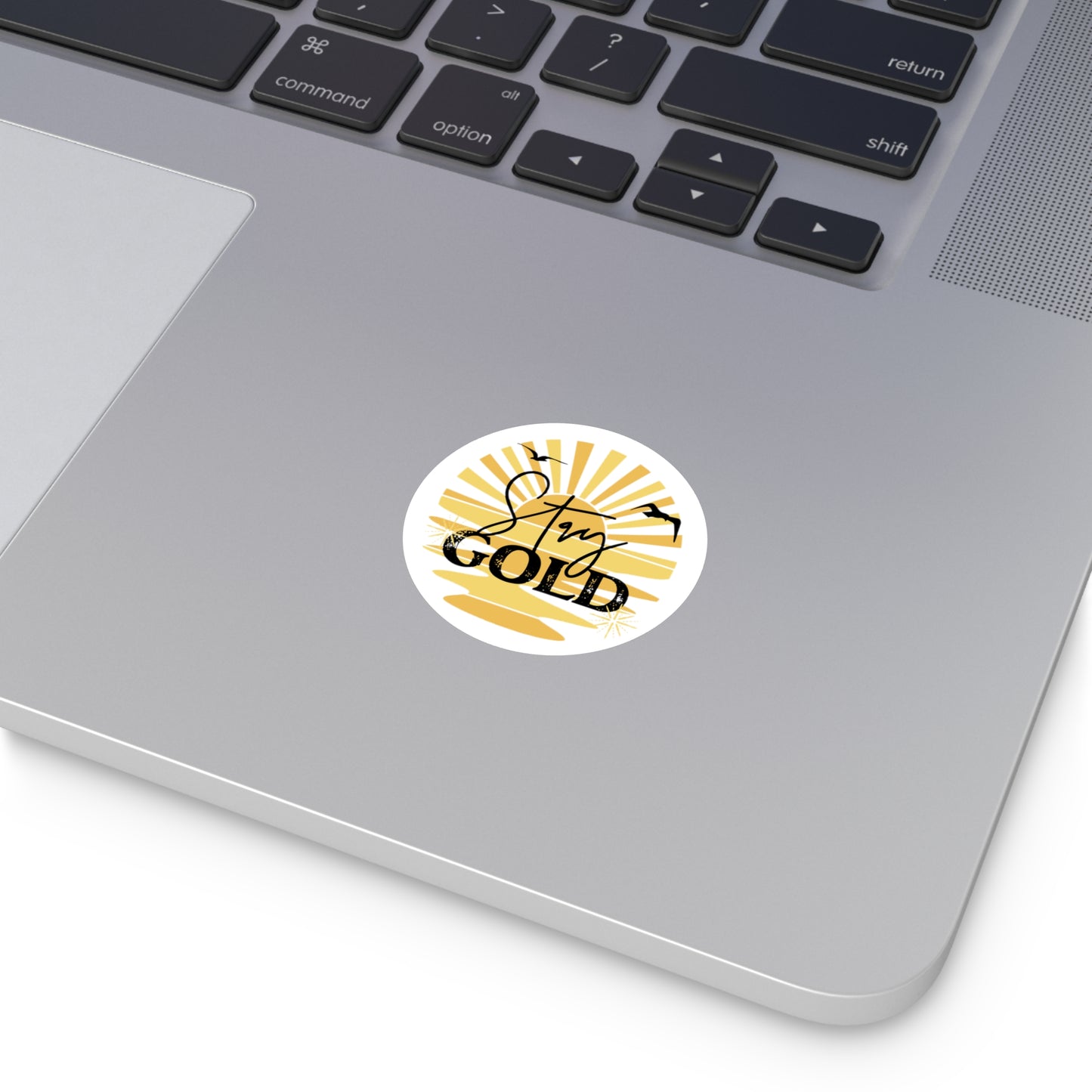 Stay Gold Sunrise Round Indoor\Outdoor Vinyl Sticker Decal