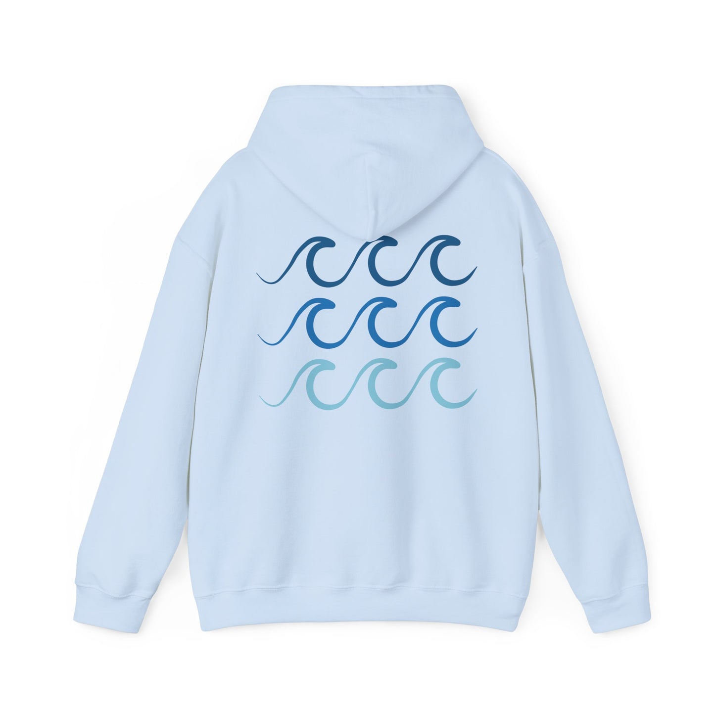 Ocean Blue Waves Unisex Hoodie Sweatshirt