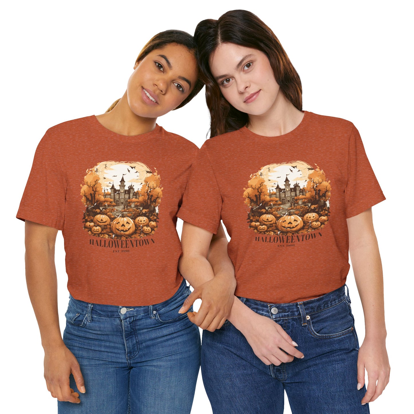 Halloweentown Vintage Graphic Tee, Unisex Jersey Short Sleeve Halloween Tee