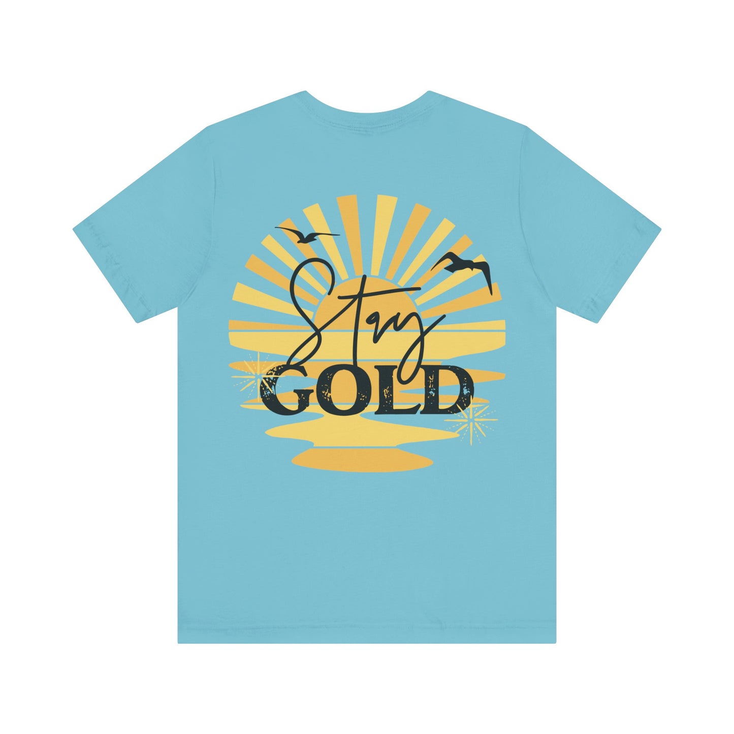 Stay Gold Unisex Jersey Short Sleeve Tee Front/Back Design Graphic Outsider T Shirt for Book and Theatre Lovers