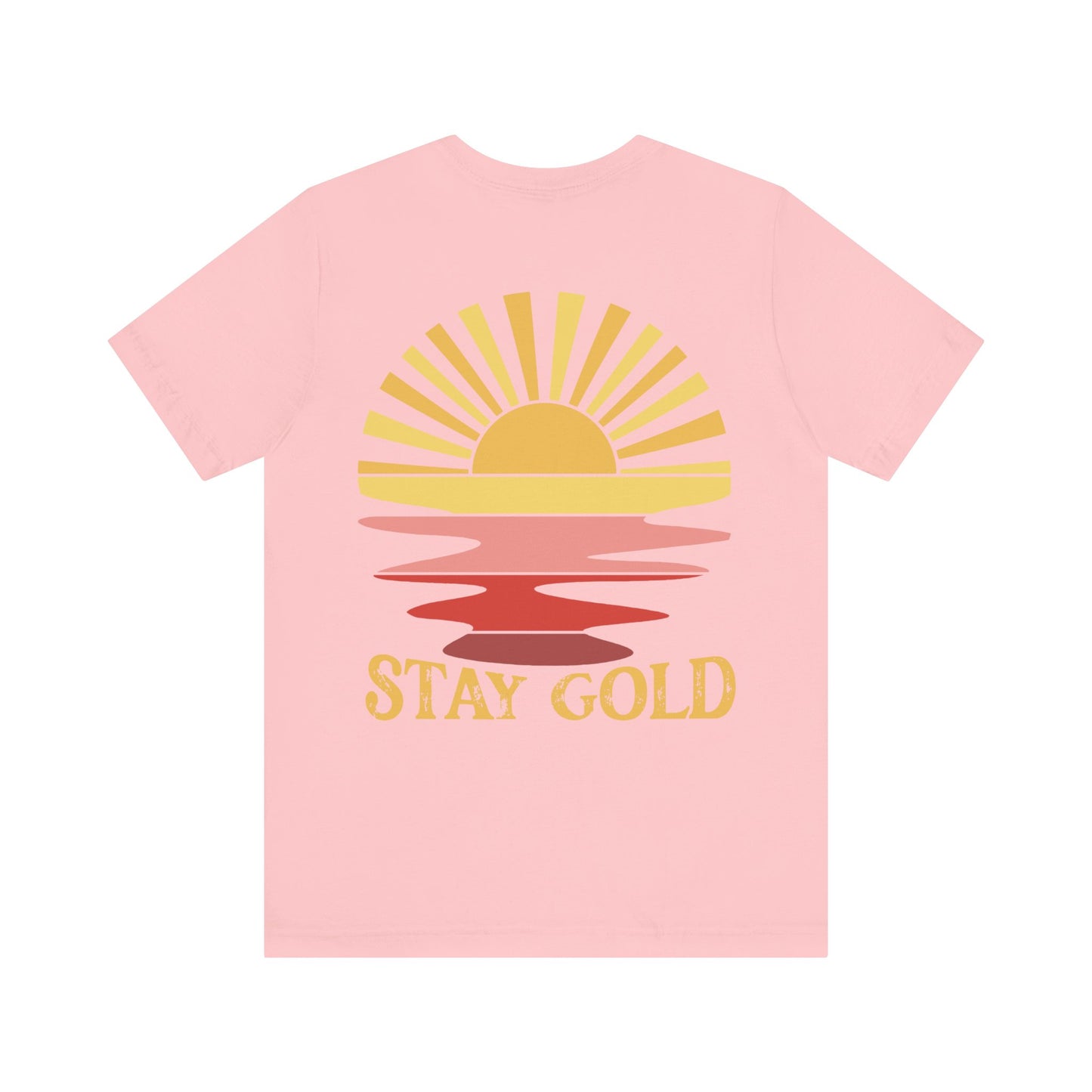 Stay Gold Pink Sunset Unisex Jersey Short Sleeve Tee, Books, outsider, graphic tee, summer