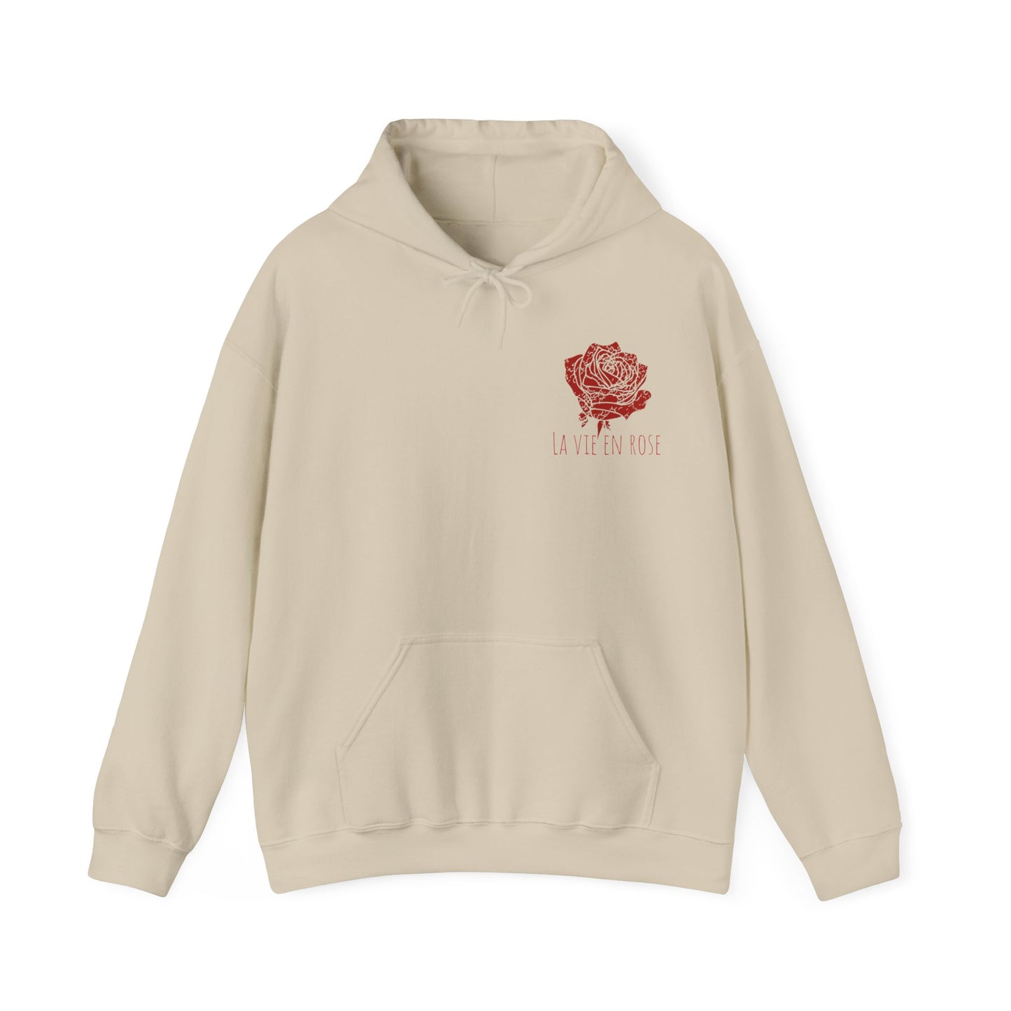 La Vie en Rose Front/Back Printed Hoodie Sweatshirt