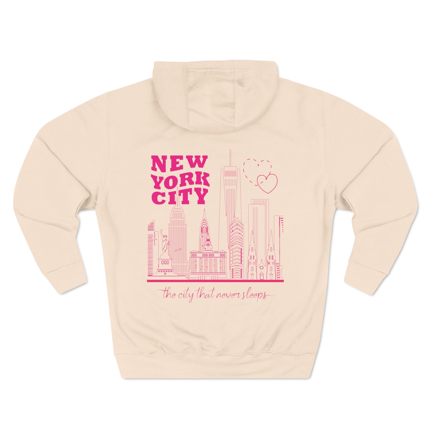 New York City Skyline Premium Cotton Pullover Hoodie