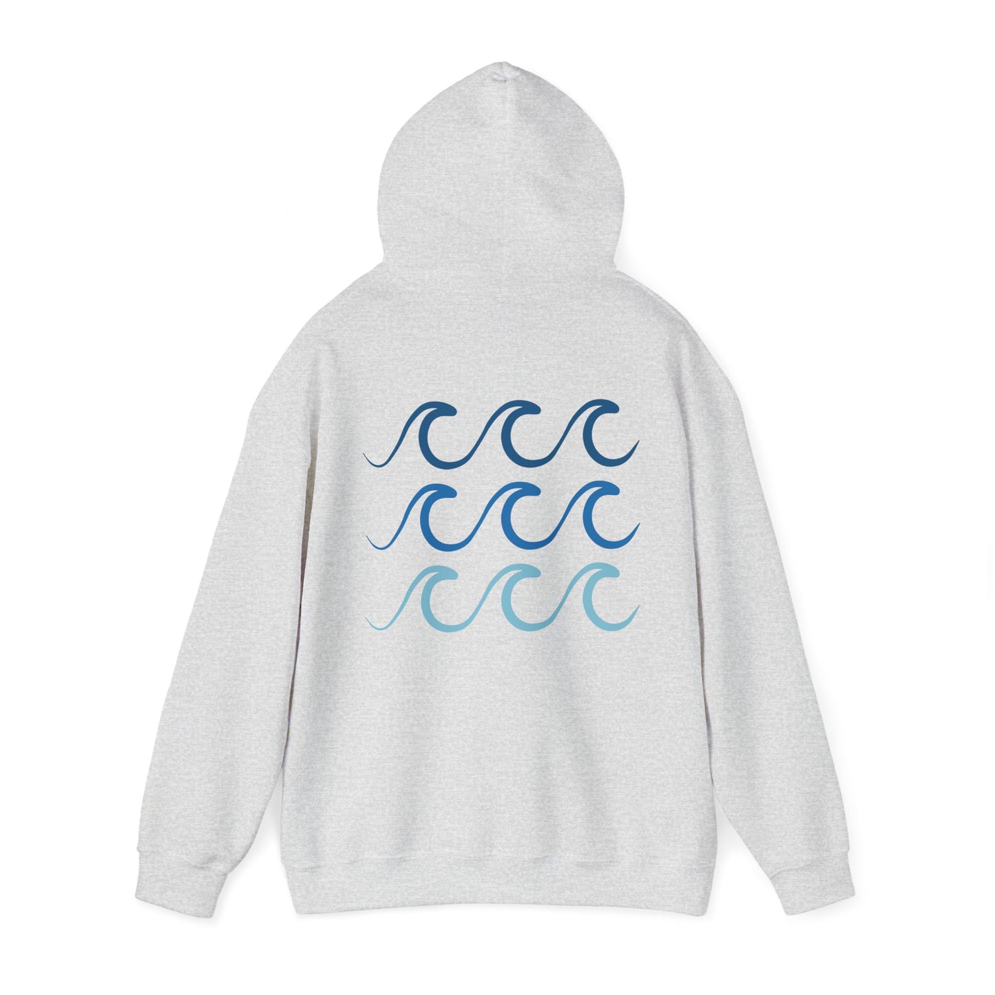 Ocean Blue Waves Unisex Hoodie Sweatshirt