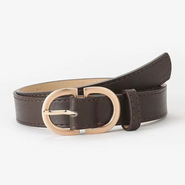 Vegan Leather D-Ring Belt