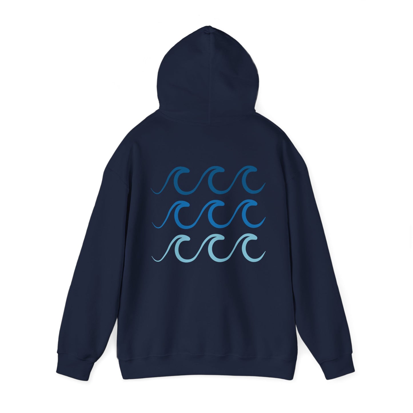 Ocean Blue Waves Unisex Hoodie Sweatshirt