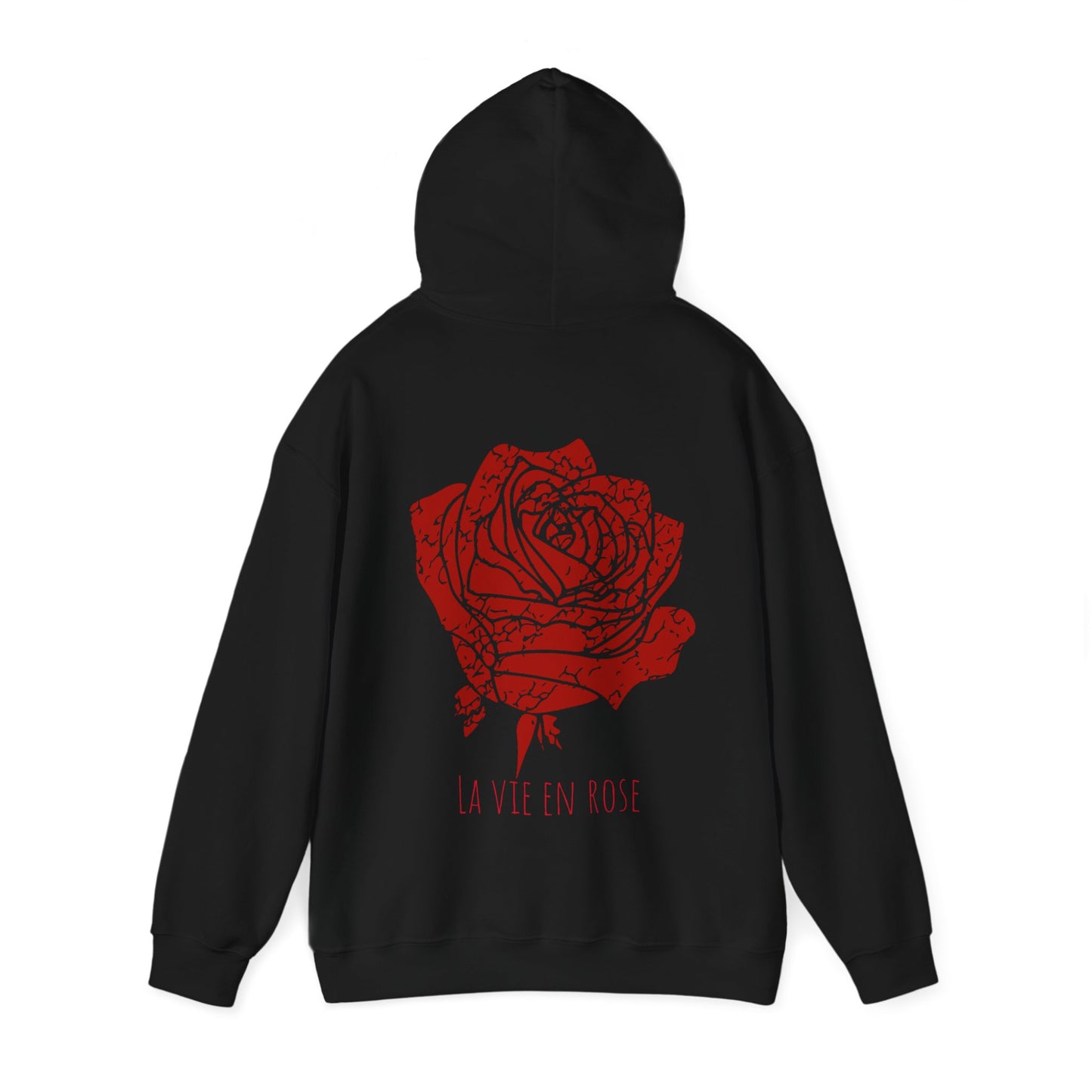 La Vie en Rose Front/Back Printed Hoodie Sweatshirt