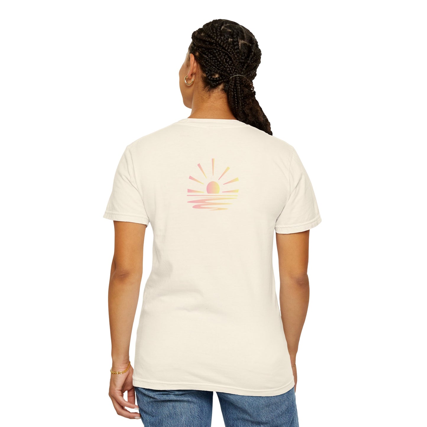 Sunrise Sunset Distressed Ombre Tee Unisex Garment-Dyed T-shirt