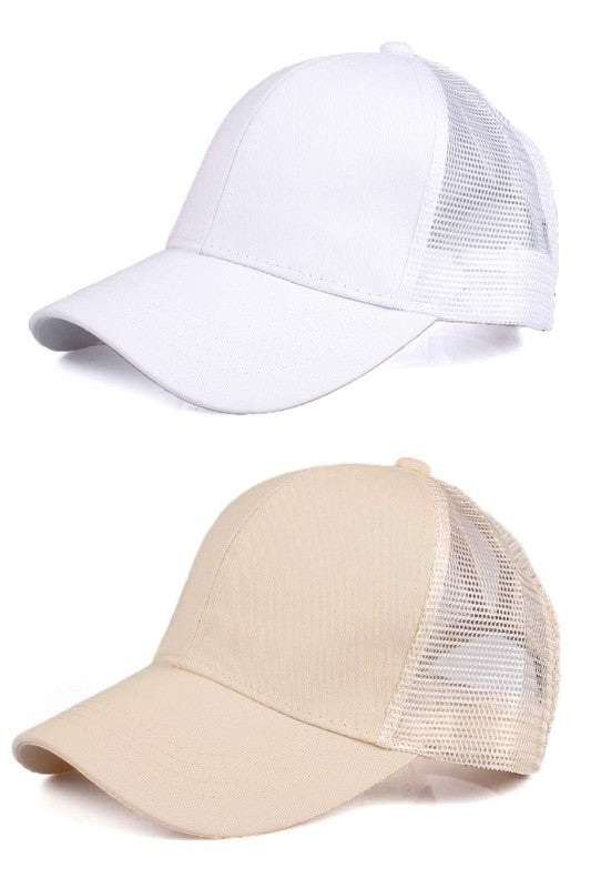 CC Solid Mesh Pony Tail Cap