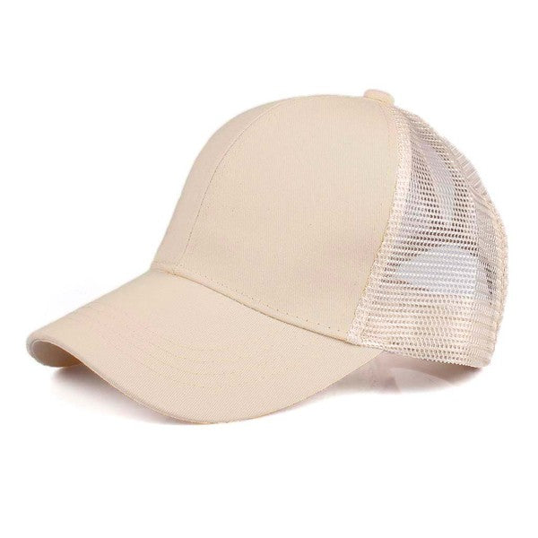 CC Solid Mesh Pony Tail Cap