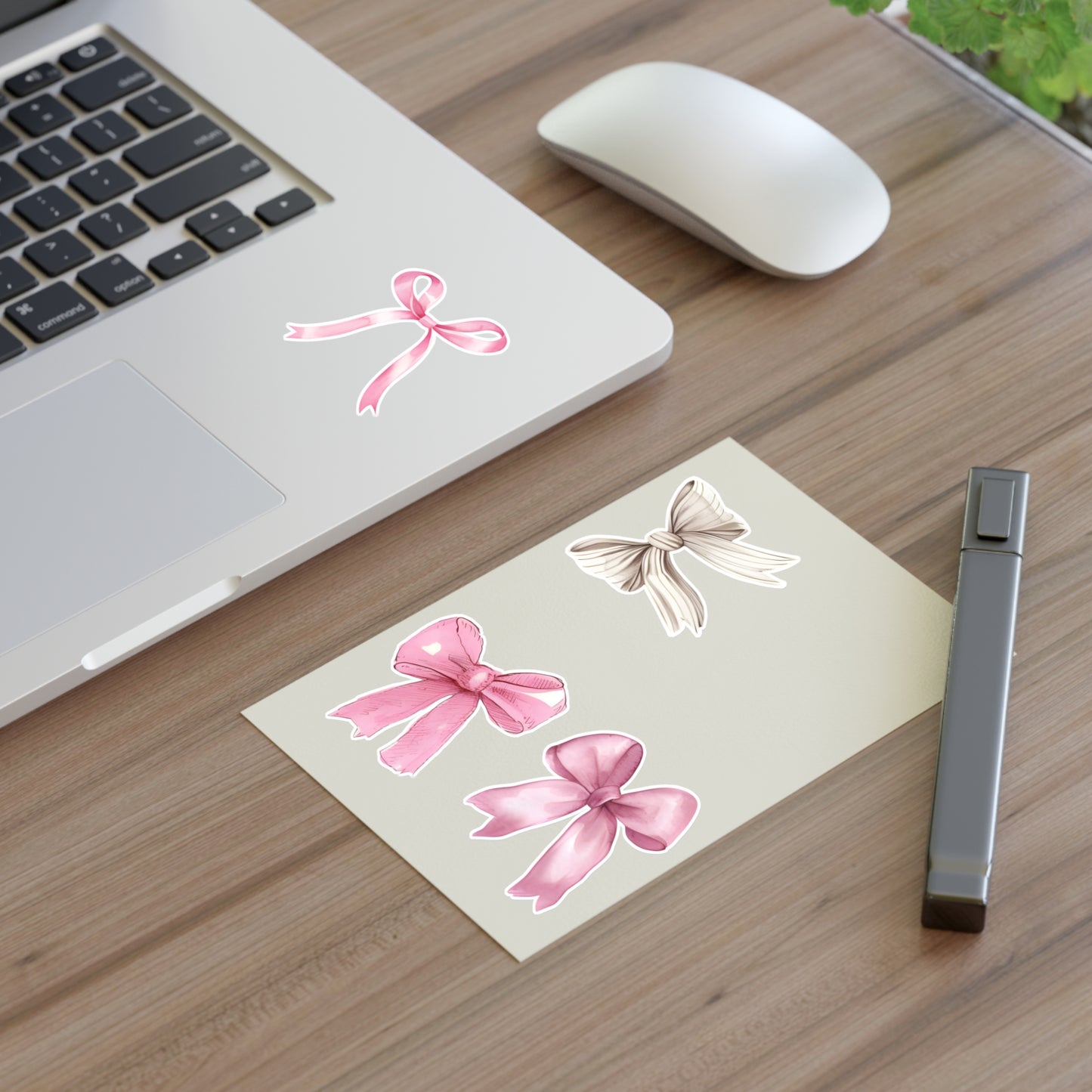 Pink Hand Drawn Bows Sticker Sheet