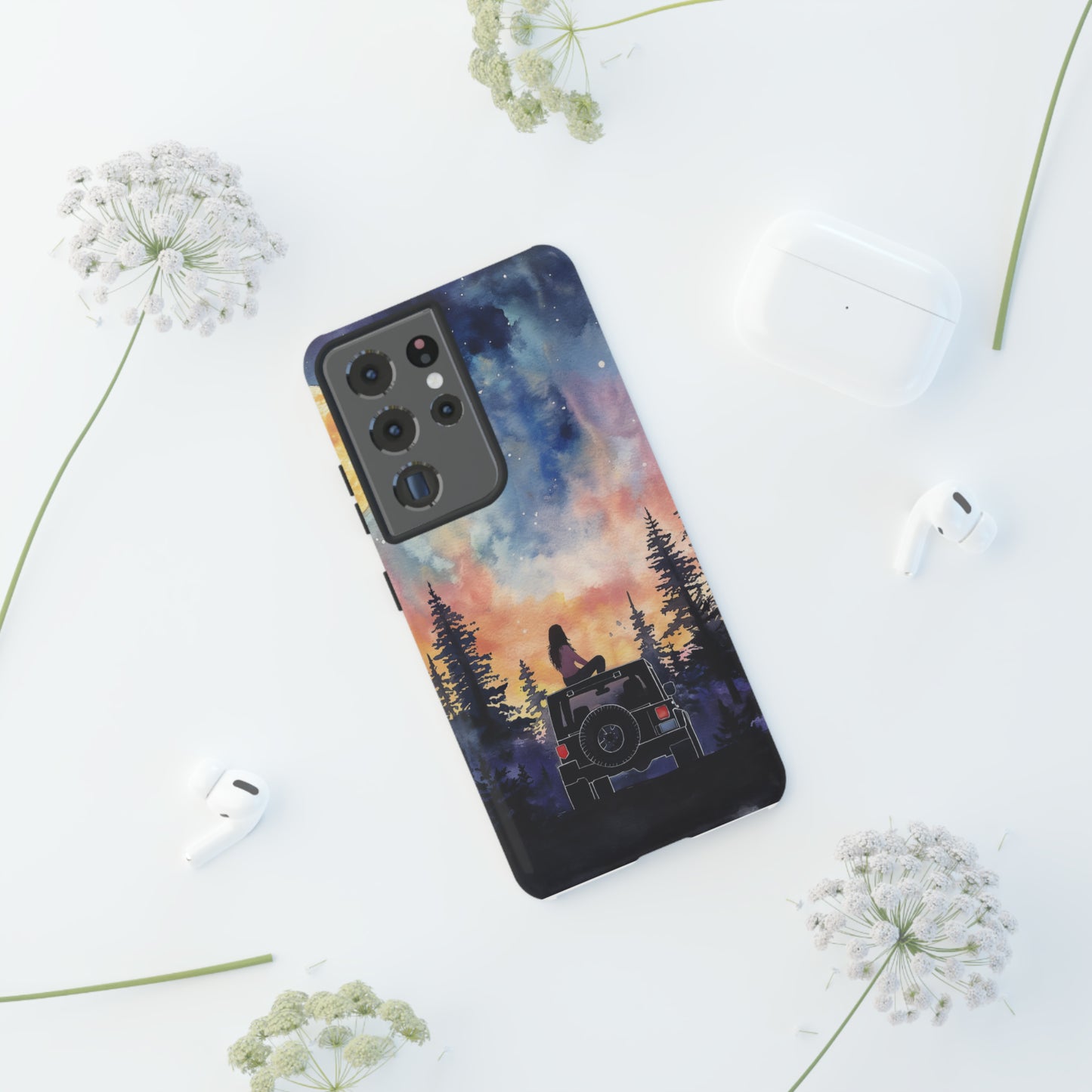 Truck-Girl Stargazer Watercolor Tough Phone Case