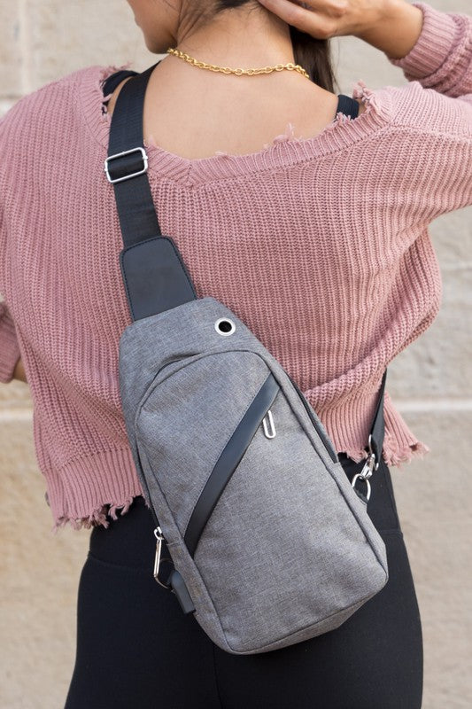 Crossbody Zipper Sling Bag