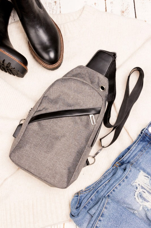 Crossbody Zipper Sling Bag