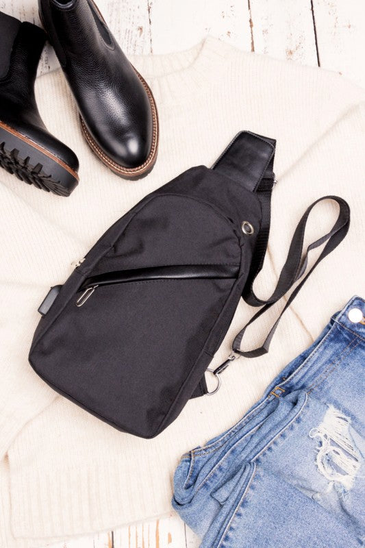 Crossbody Zipper Sling Bag