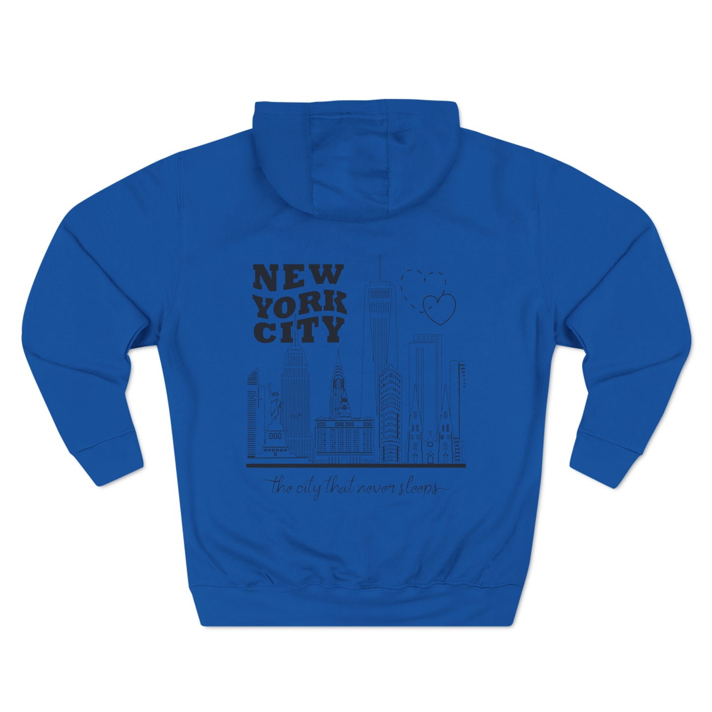 New York City Skyline Premium Cotton Pullover Hoodie