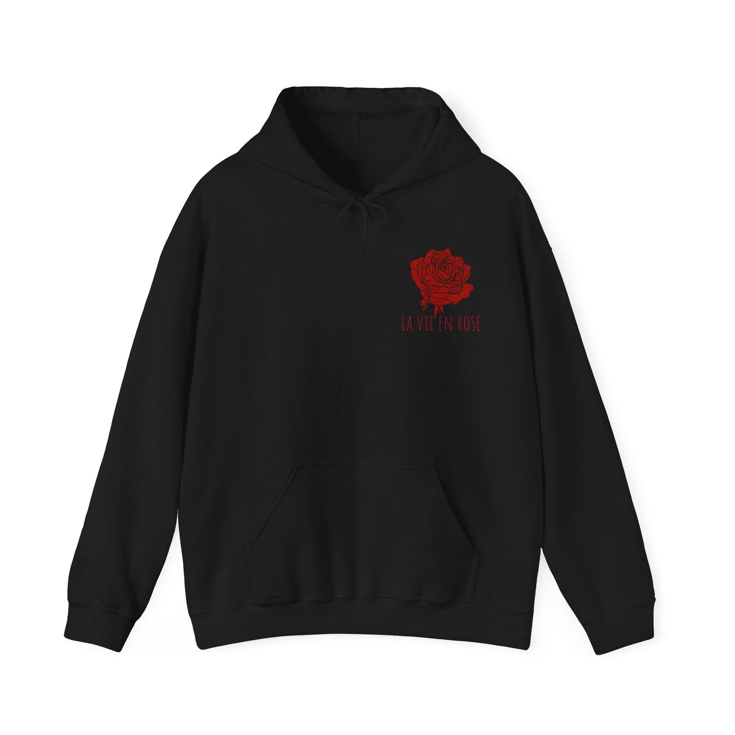 La Vie en Rose Front/Back Printed Hoodie Sweatshirt