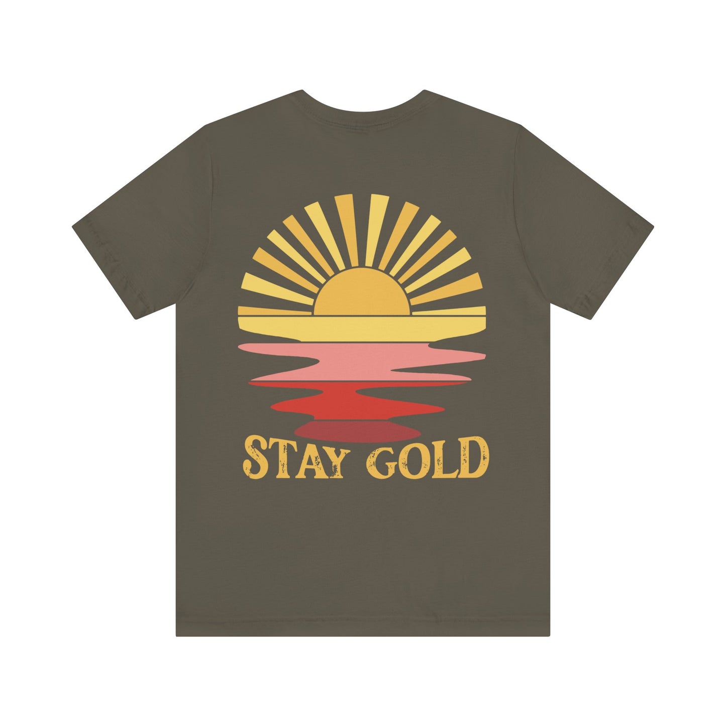 Stay Gold Pink Sunset Unisex Jersey Short Sleeve Tee, Books, outsider, graphic tee, summer