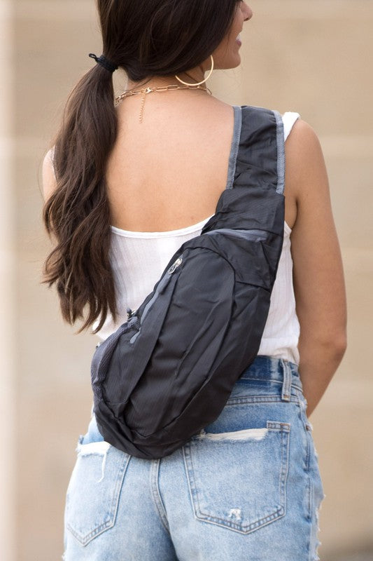 Nylon Packable Crossbody or Sling Bag