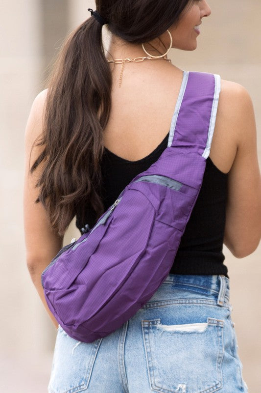 Nylon Packable Crossbody or Sling Bag