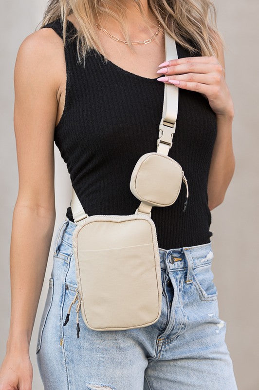 Eva Removable Coin Pouch Crossbody Bag