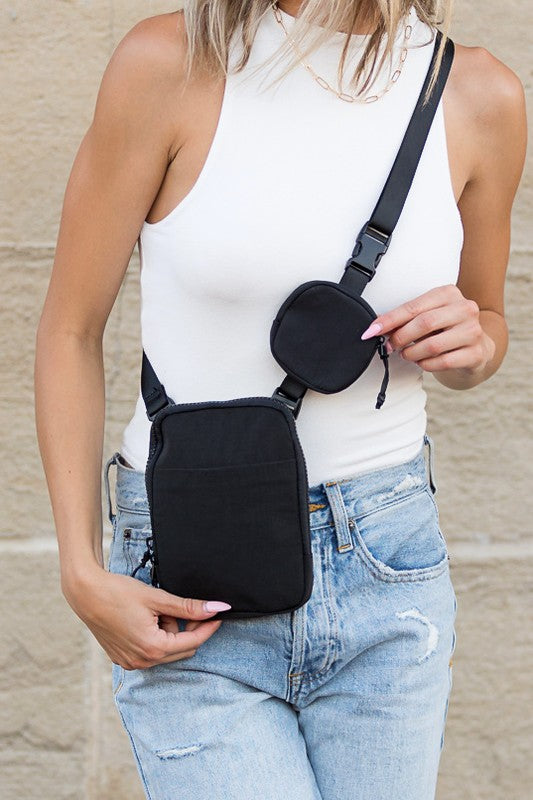 Eva Removable Coin Pouch Crossbody Bag