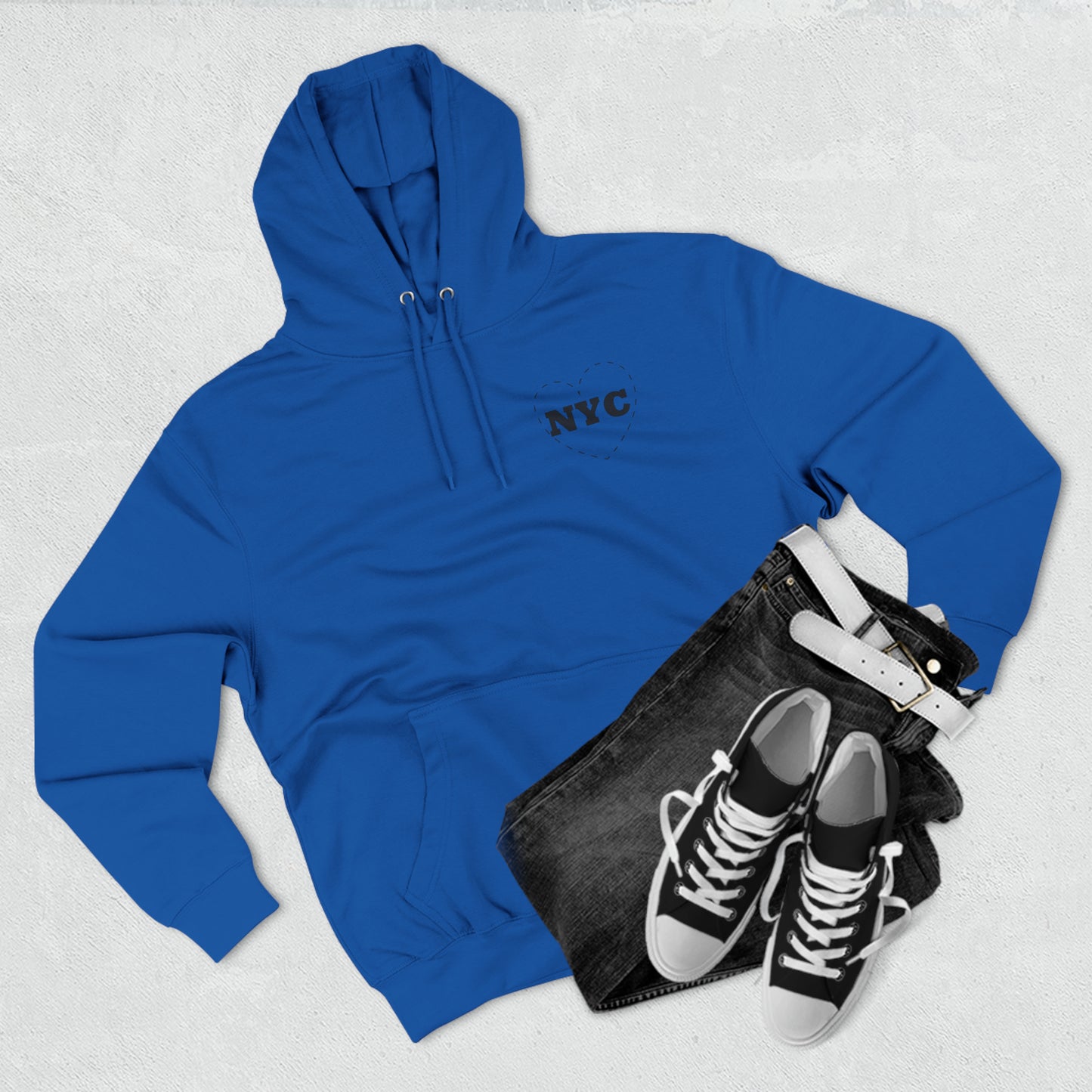 New York City Skyline Premium Cotton Pullover Hoodie