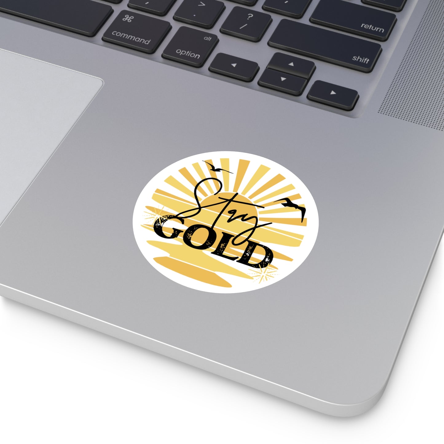 Stay Gold Sunrise Round Indoor\Outdoor Vinyl Sticker Decal