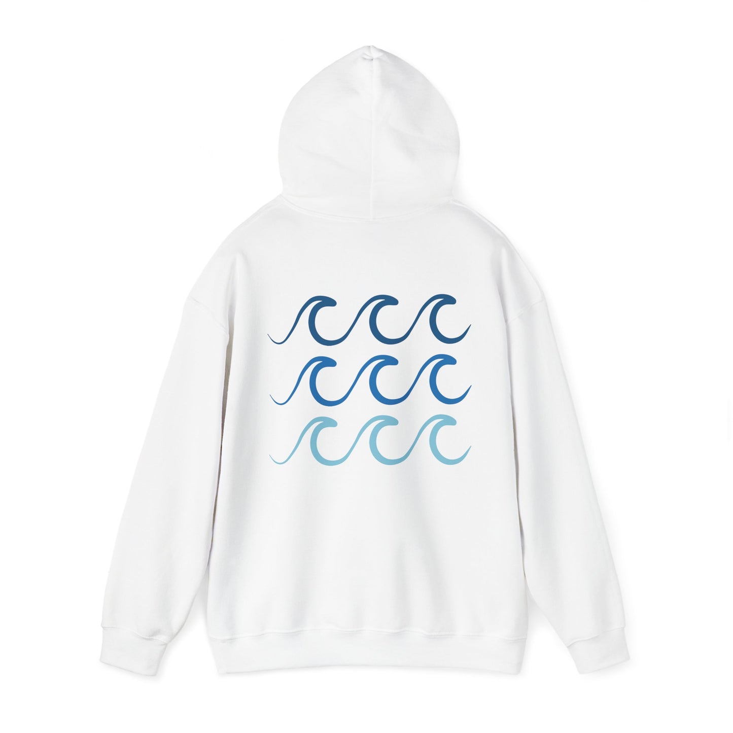 Ocean Blue Waves Unisex Hoodie Sweatshirt