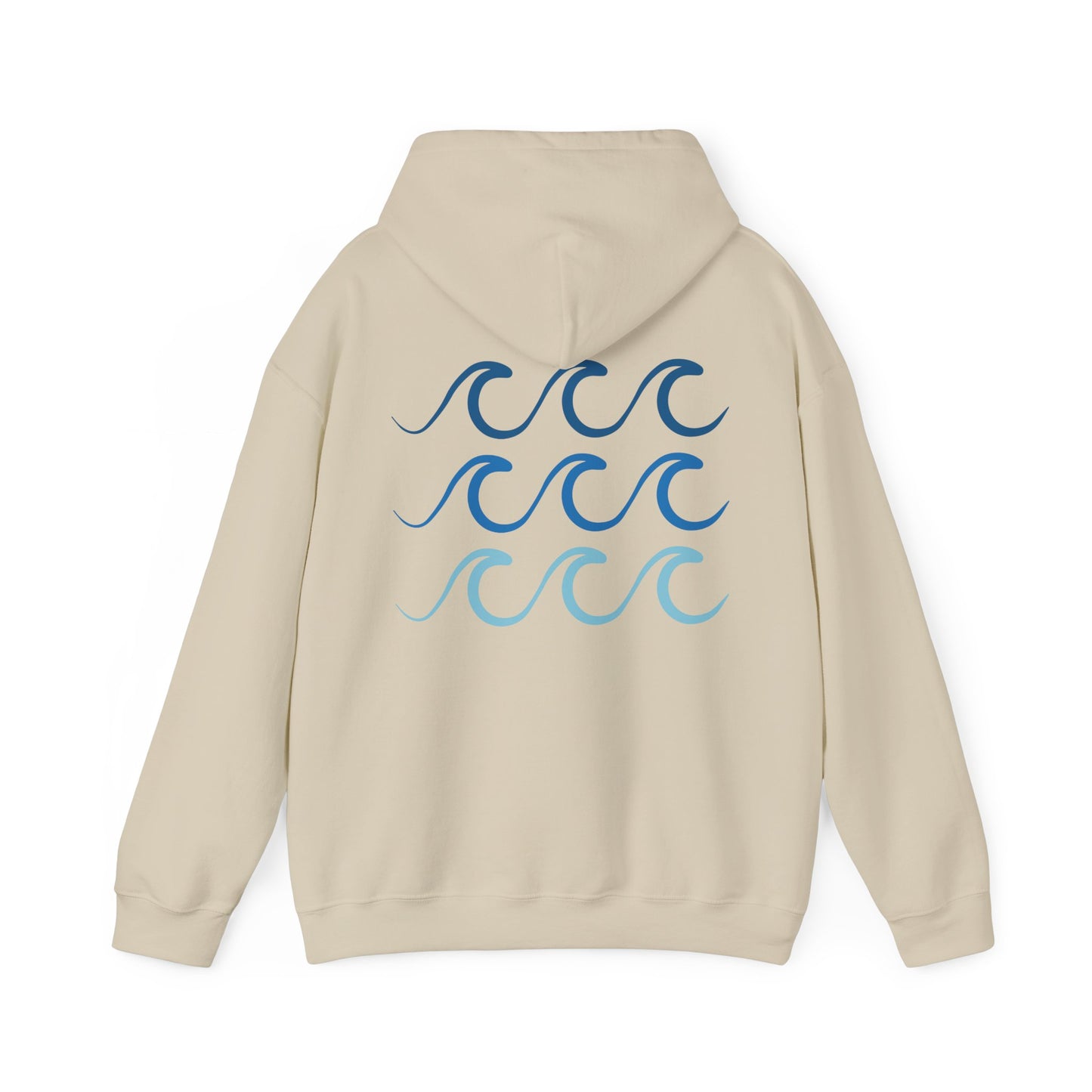 Ocean Blue Waves Unisex Hoodie Sweatshirt