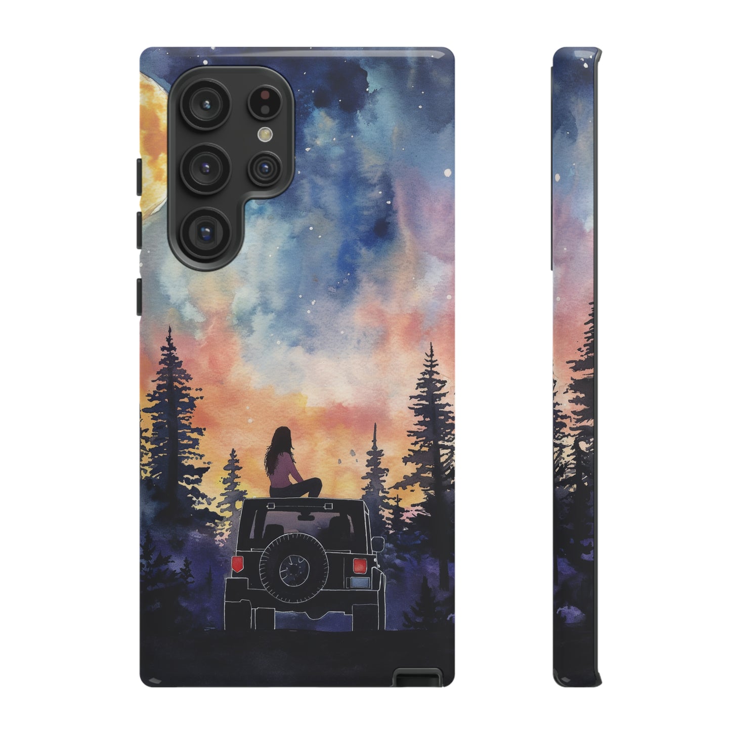 Truck-Girl Stargazer Watercolor Tough Phone Case