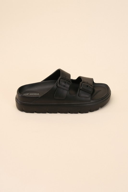 Buckle Strap Sandal Slides