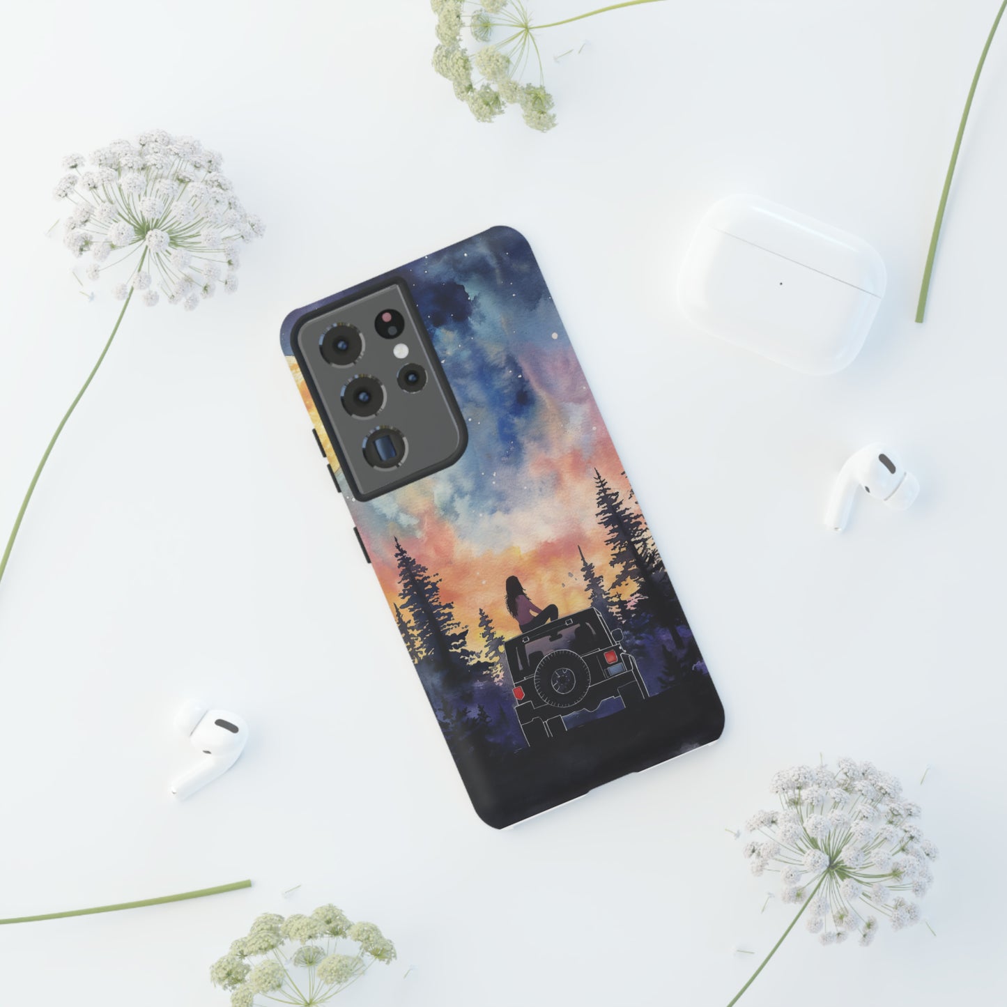 Truck-Girl Stargazer Watercolor Tough Phone Case