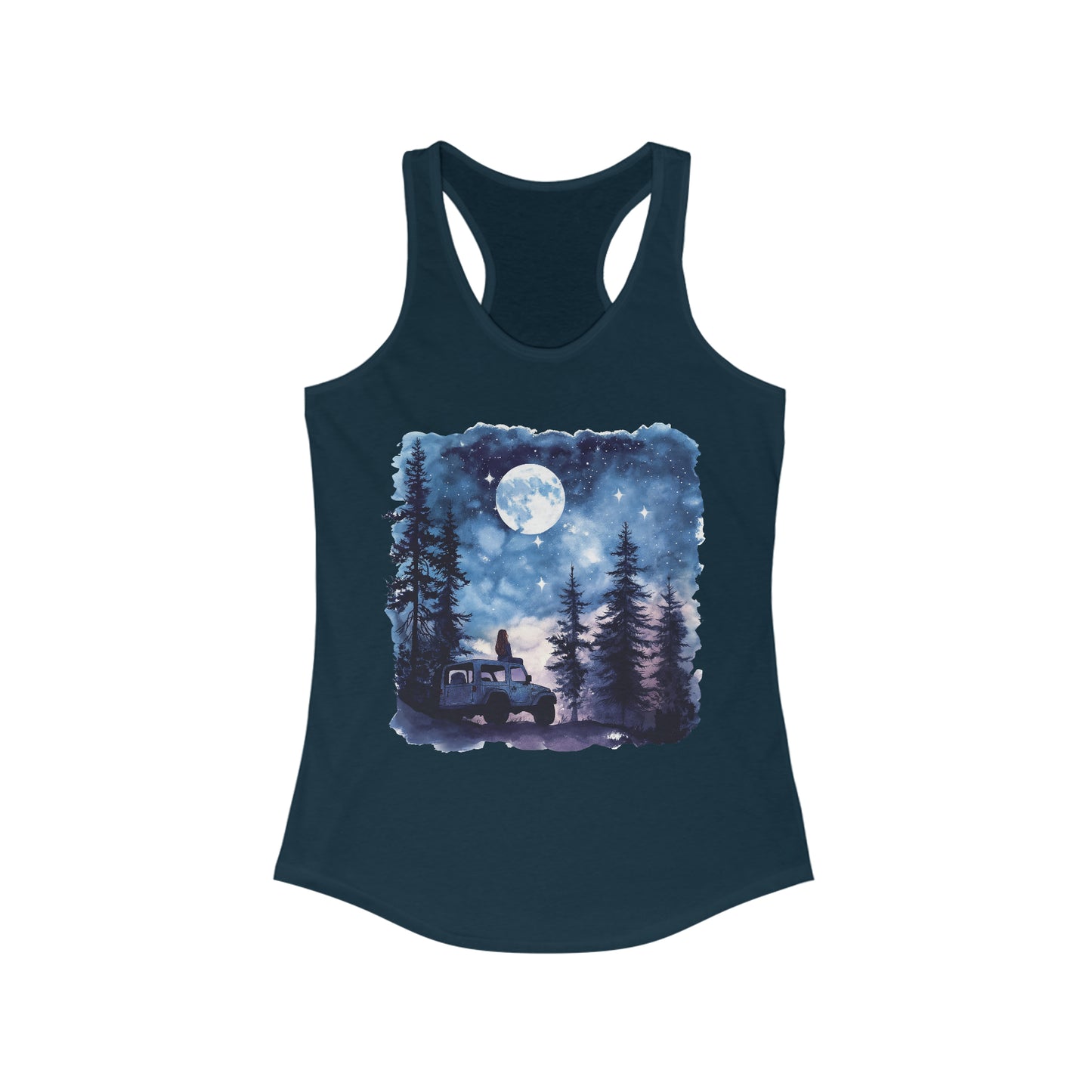 Stargazer Off Road Watercolor Women's Ideal Racerback Tank