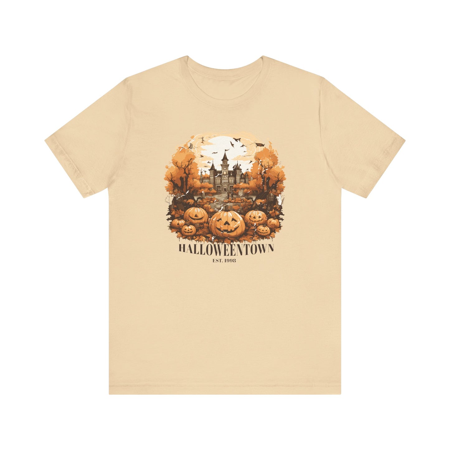 Halloweentown Vintage Graphic Tee, Unisex Jersey Short Sleeve Halloween Tee